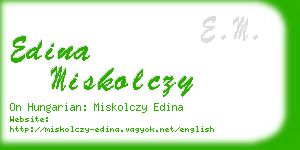 edina miskolczy business card